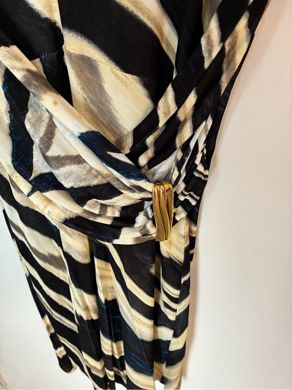 Roberto Cavalli Vintage Y2K Zebra Print Dress with metal buckle - Picture 3 of 6